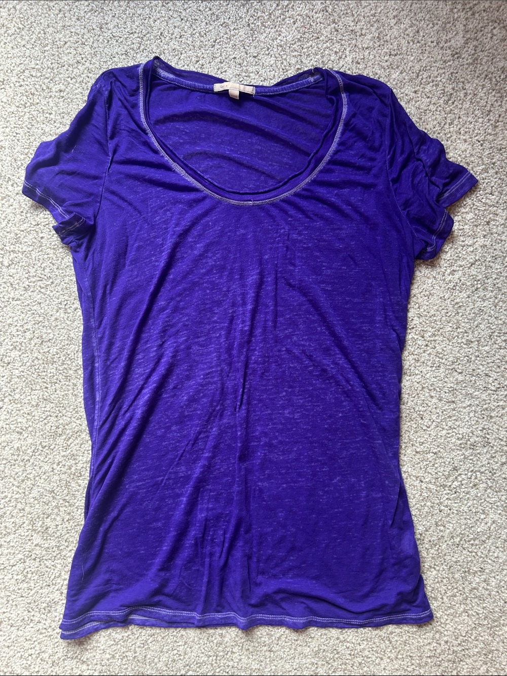 Women’s Scoop Neck Short Sleeve Top - Purple